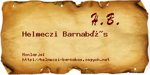 Helmeczi Barnabás névjegykártya
