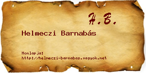Helmeczi Barnabás névjegykártya