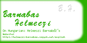 barnabas helmeczi business card